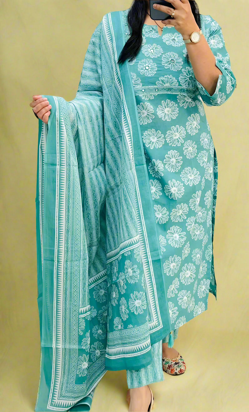 The Hidden Sun Cotton Kurti Set