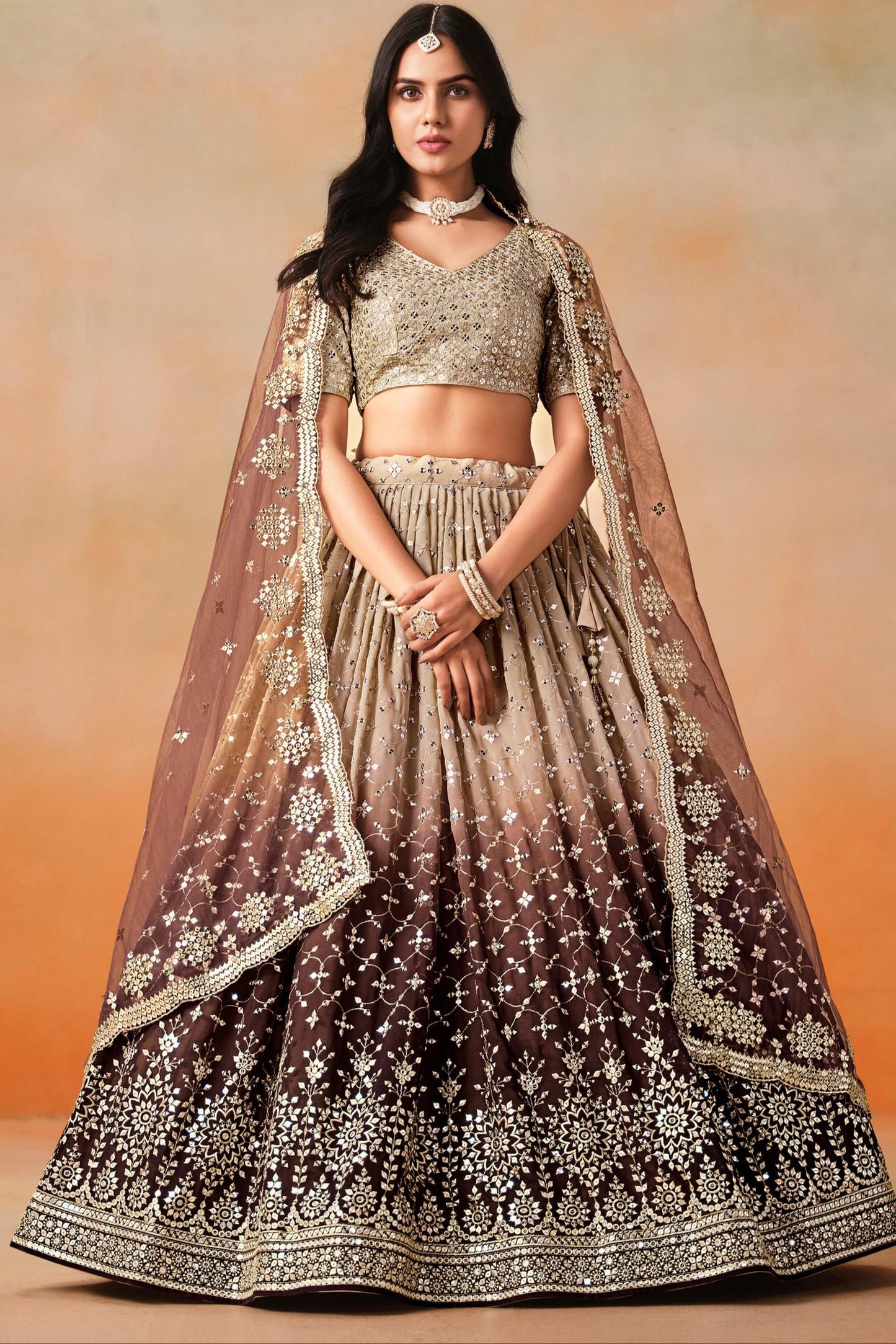 Meher Melody Georgette Lehenga