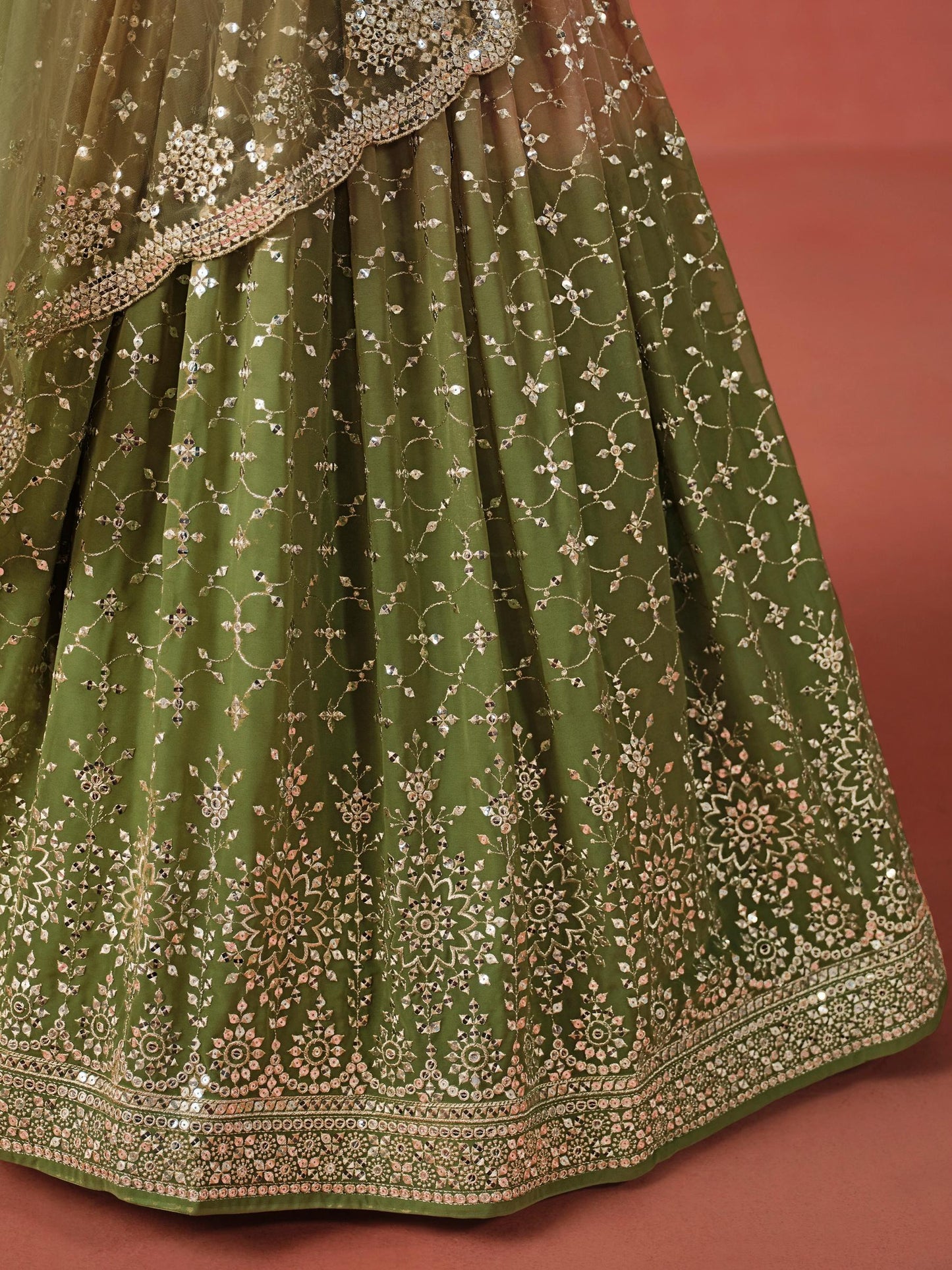 Meher Melody Georgette Lehenga