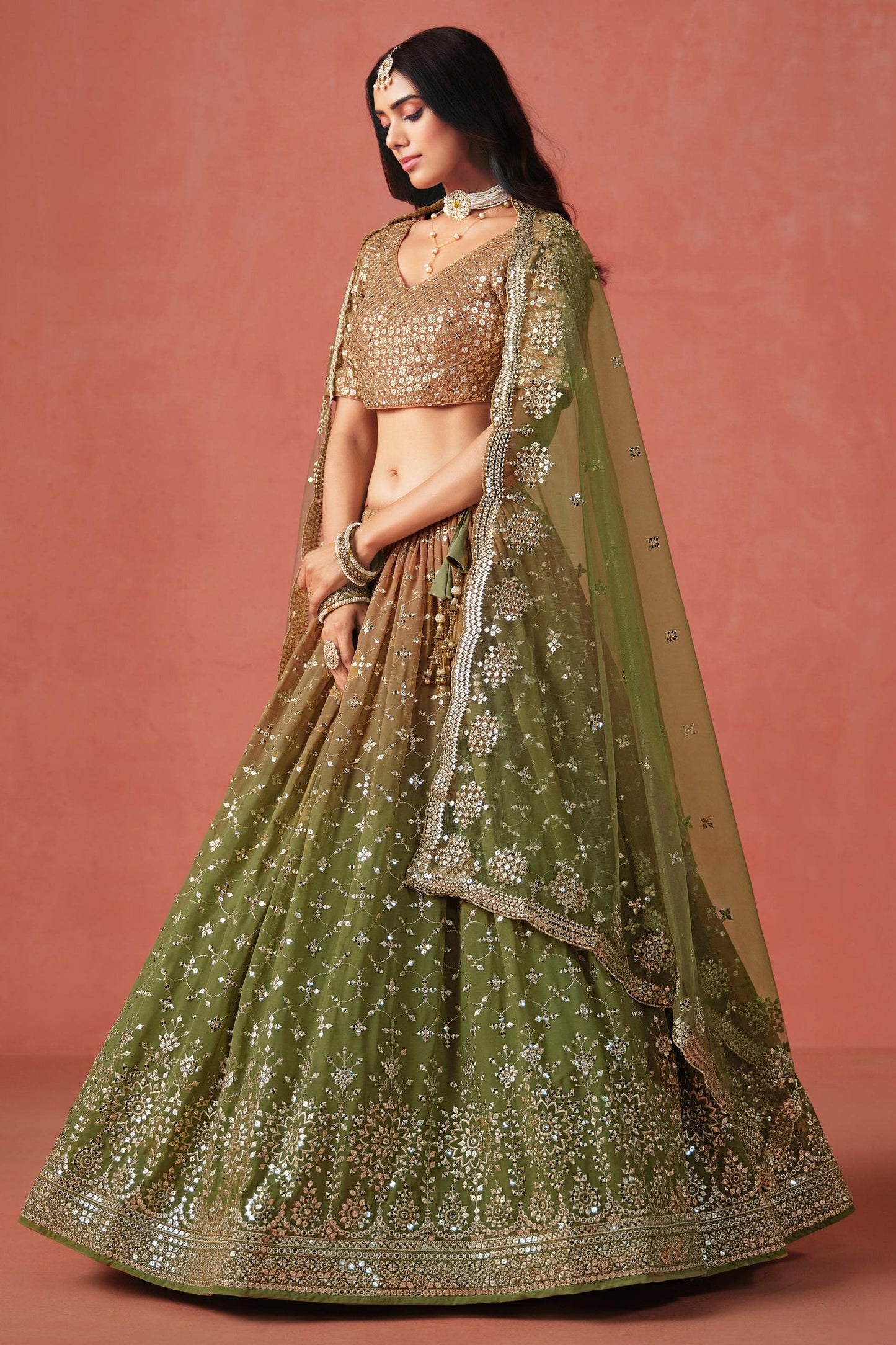 Meher Melody Georgette Lehenga