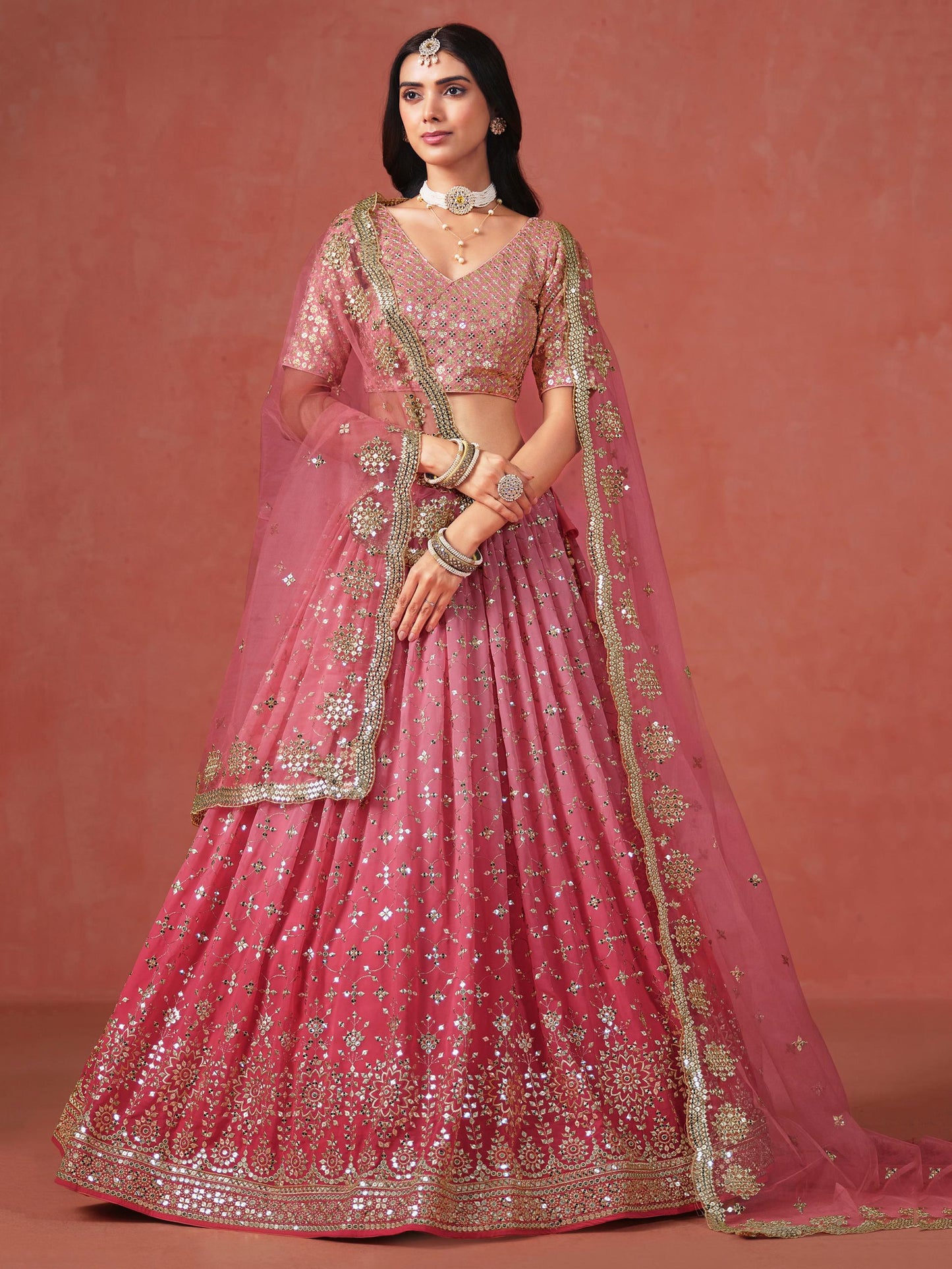 Meher Melody Georgette Lehenga