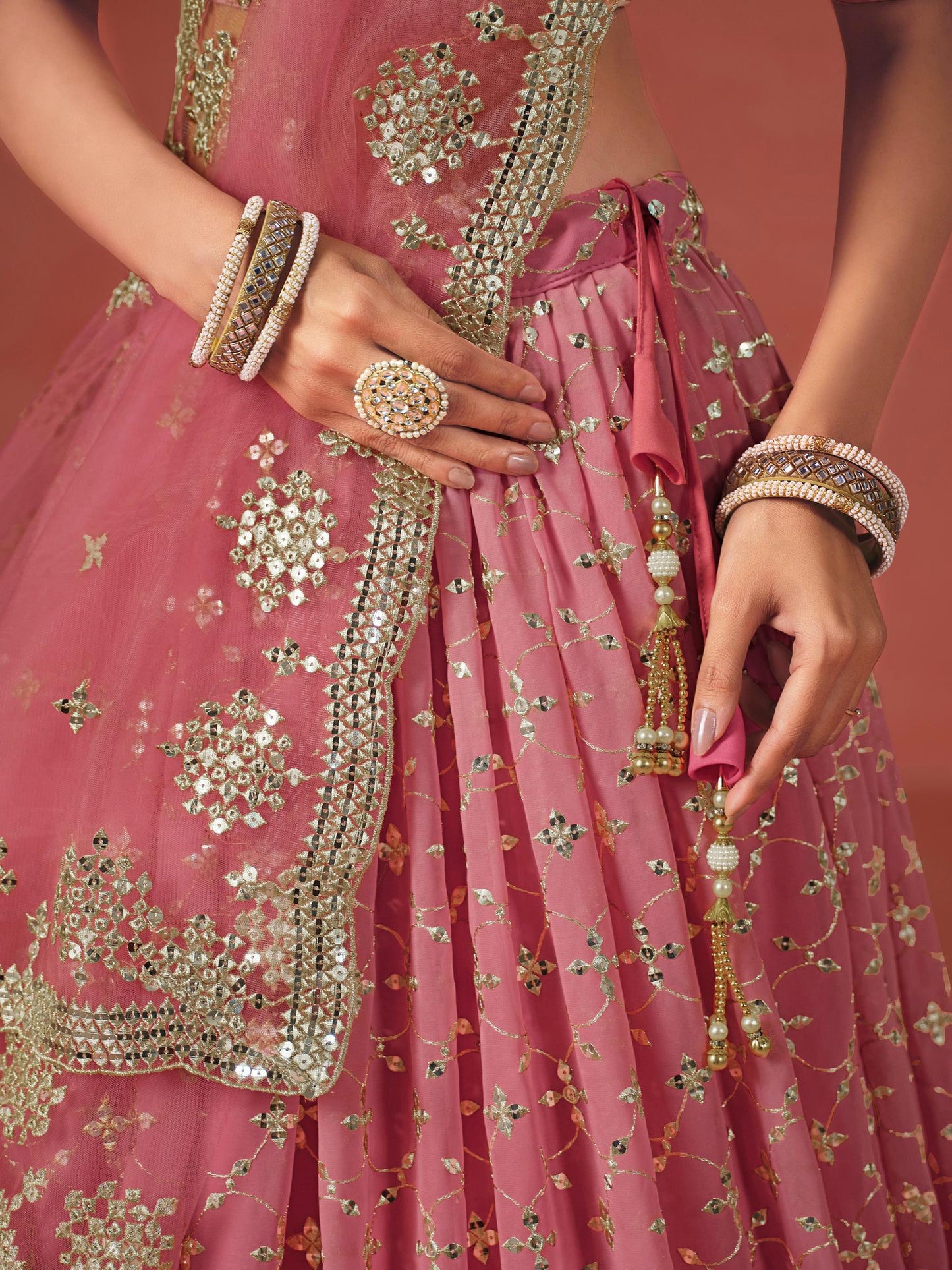 Meher Melody Georgette Lehenga