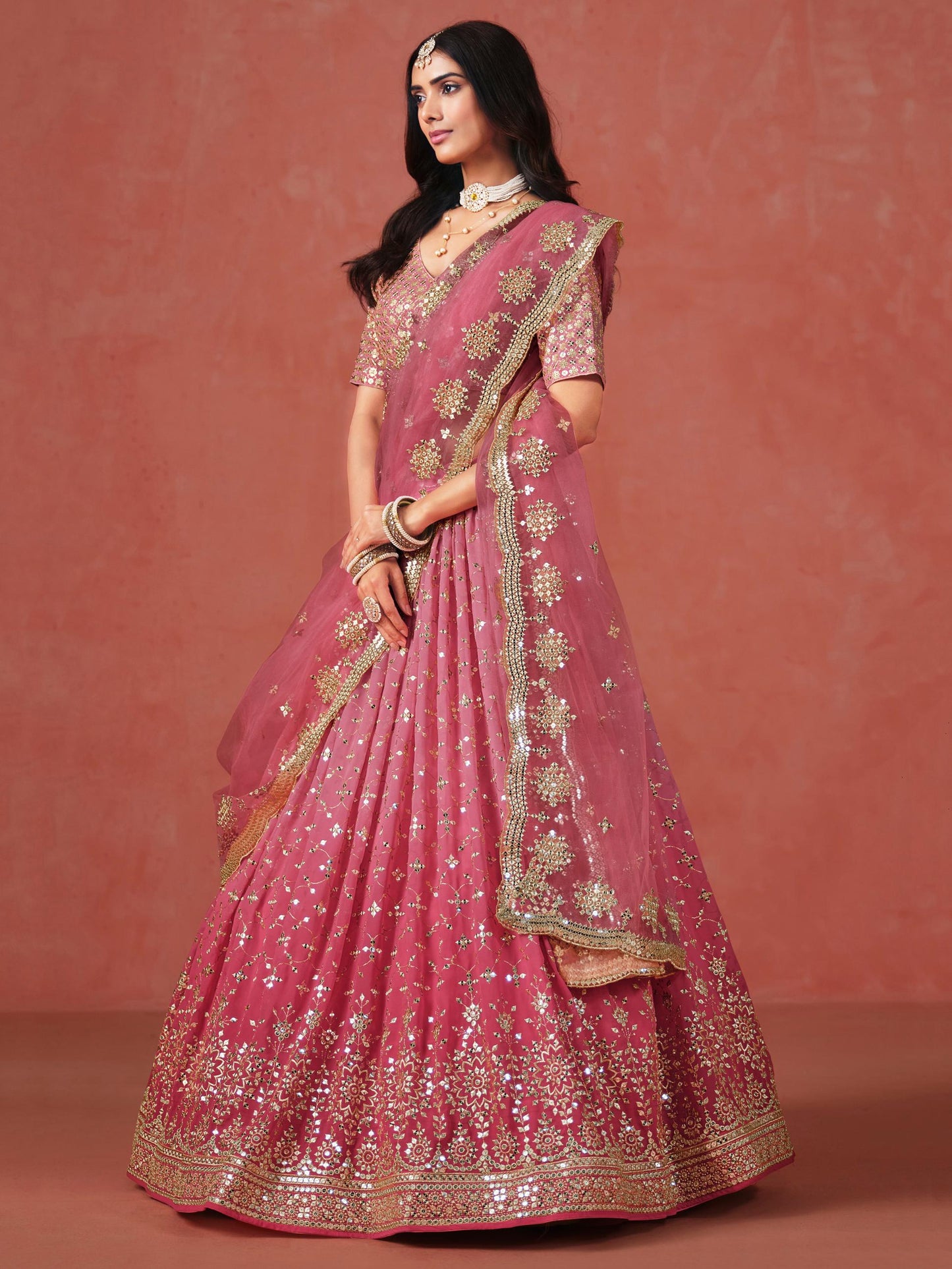 Meher Melody Georgette Lehenga