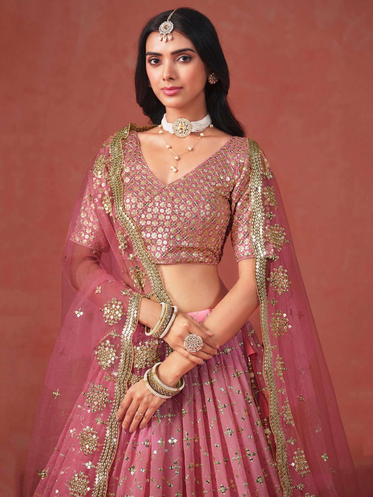 Meher Melody Georgette Lehenga