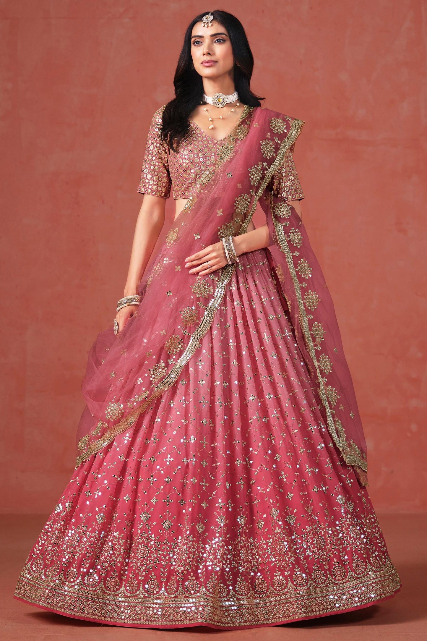Meher Melody Georgette Lehenga