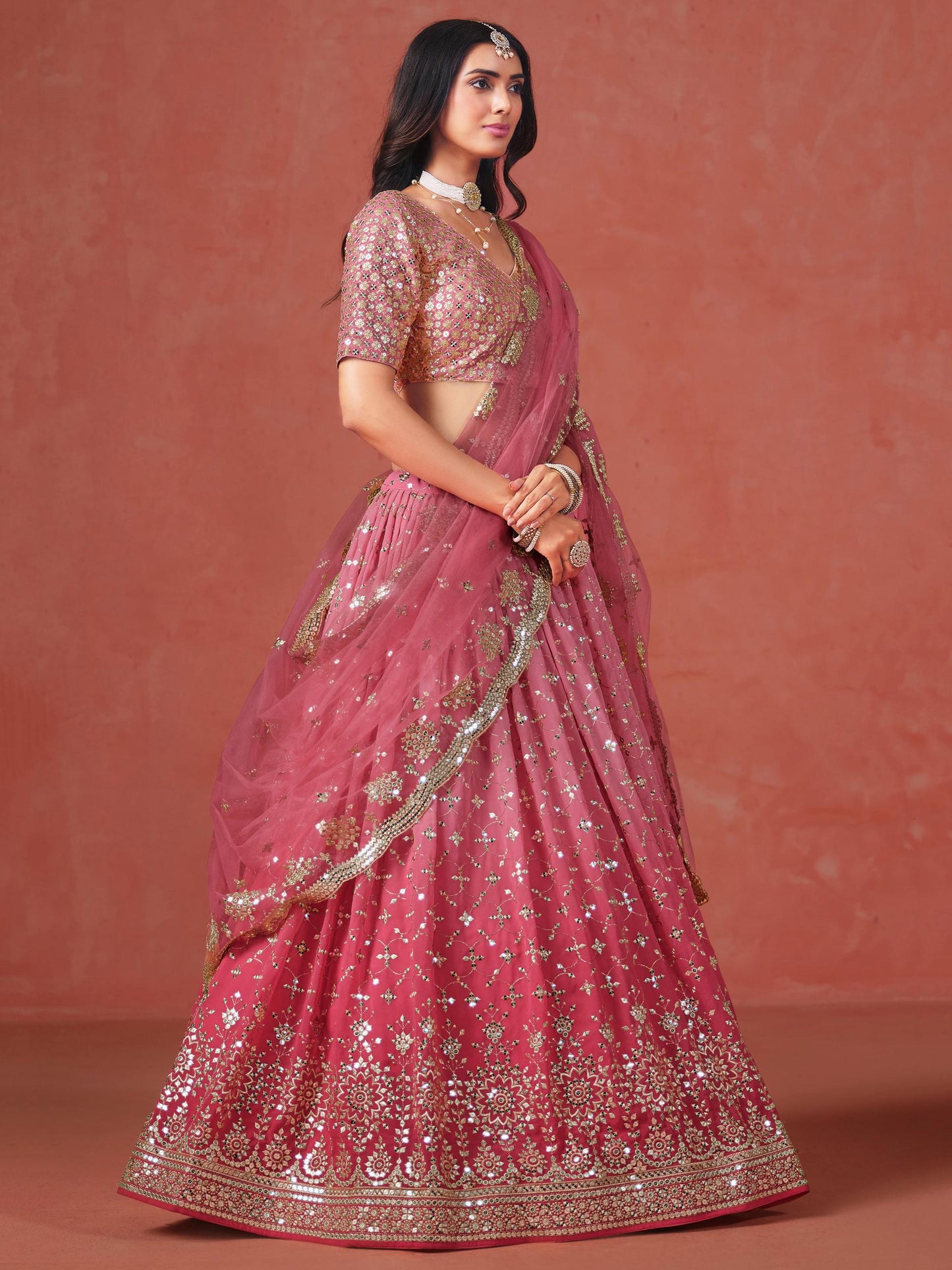 Meher Melody Georgette Lehenga