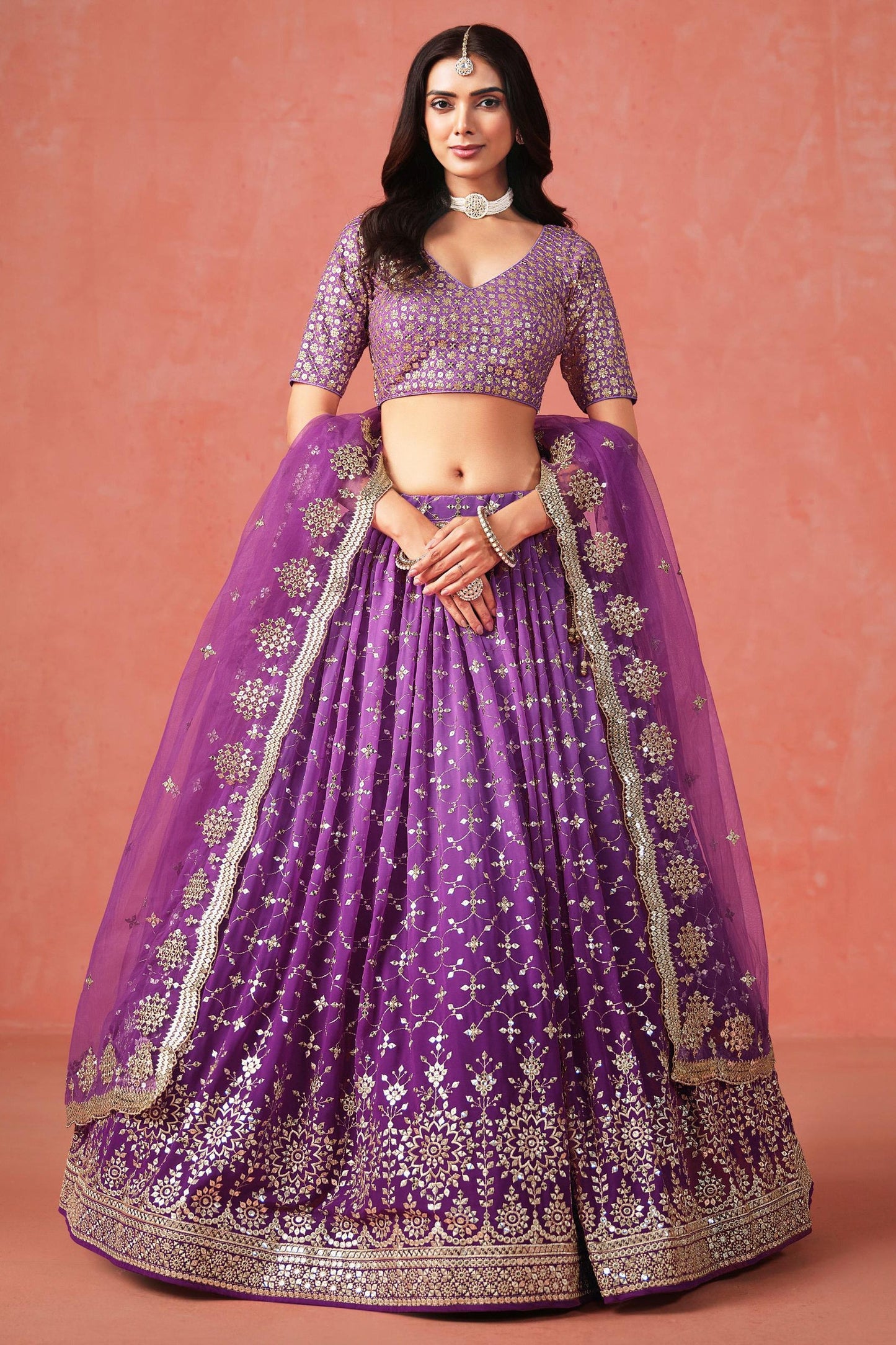 Meher Melody Georgette Lehenga