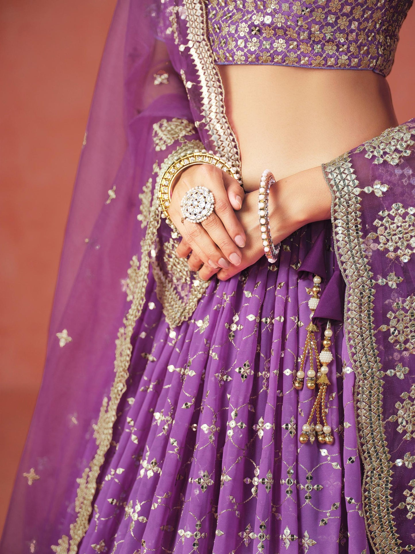 Meher Melody Georgette Lehenga