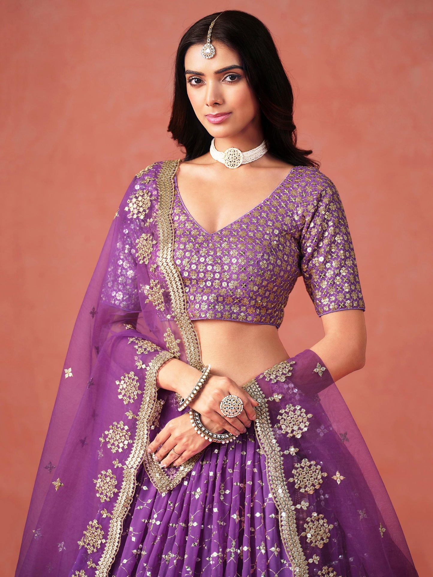 Meher Melody Georgette Lehenga