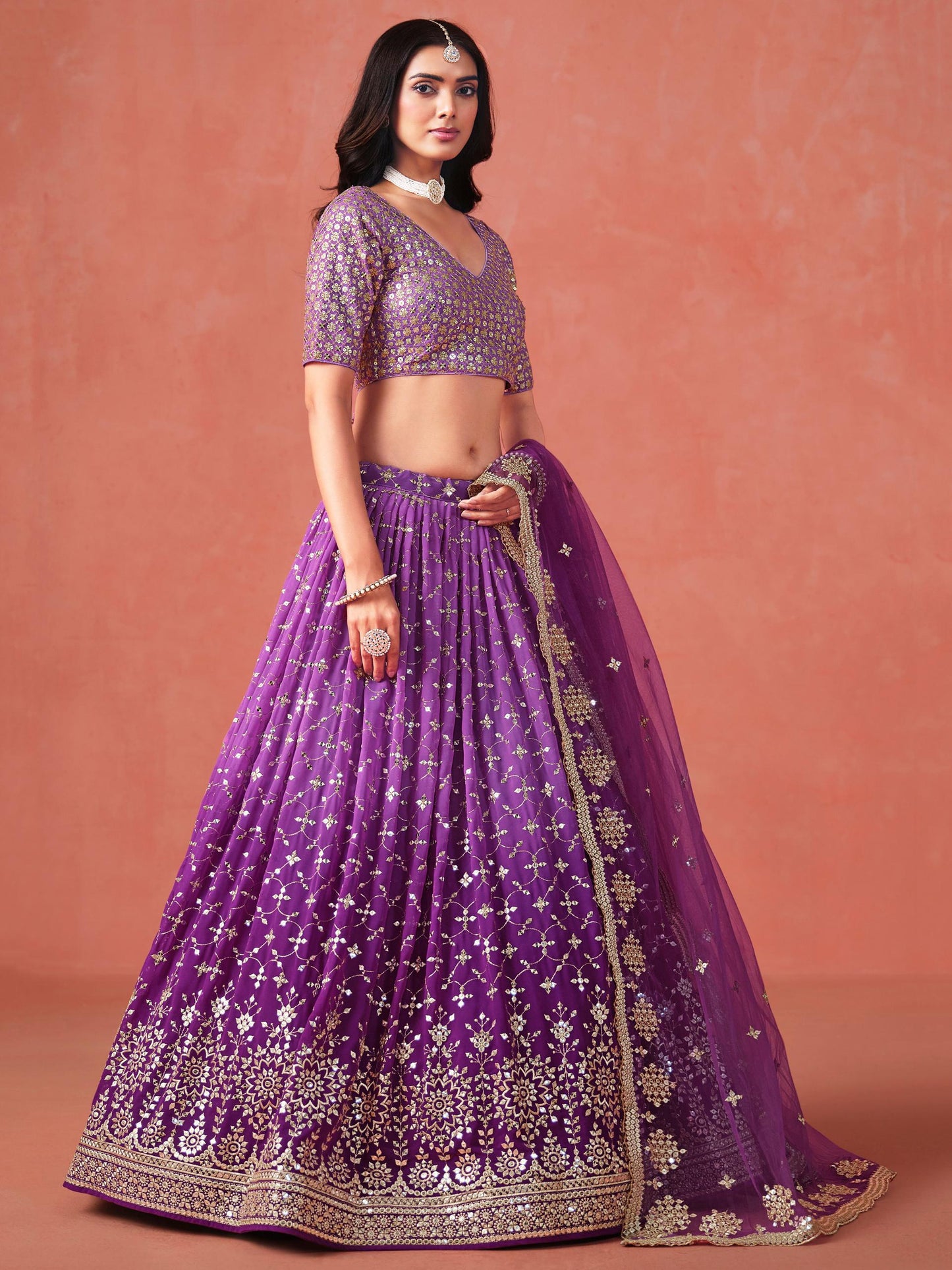 Meher Melody Georgette Lehenga