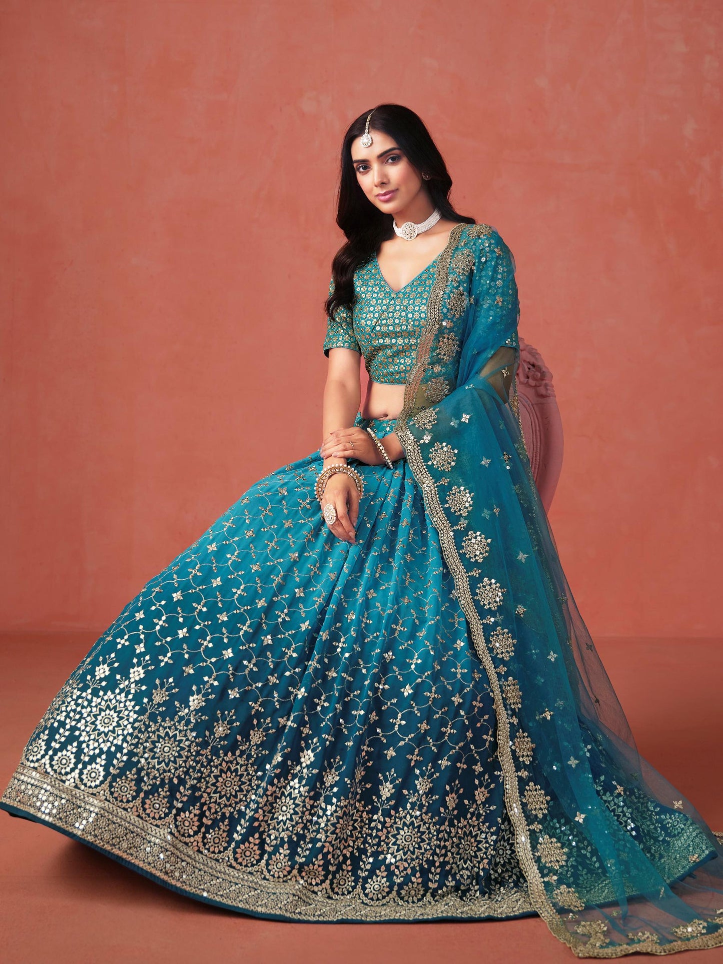 Meher Melody Georgette Lehenga