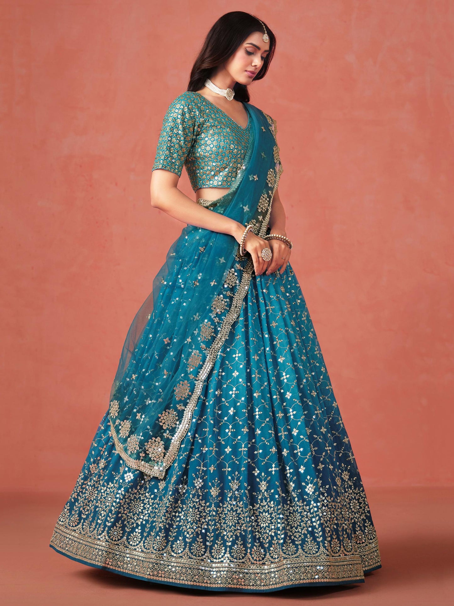 Meher Melody Georgette Lehenga