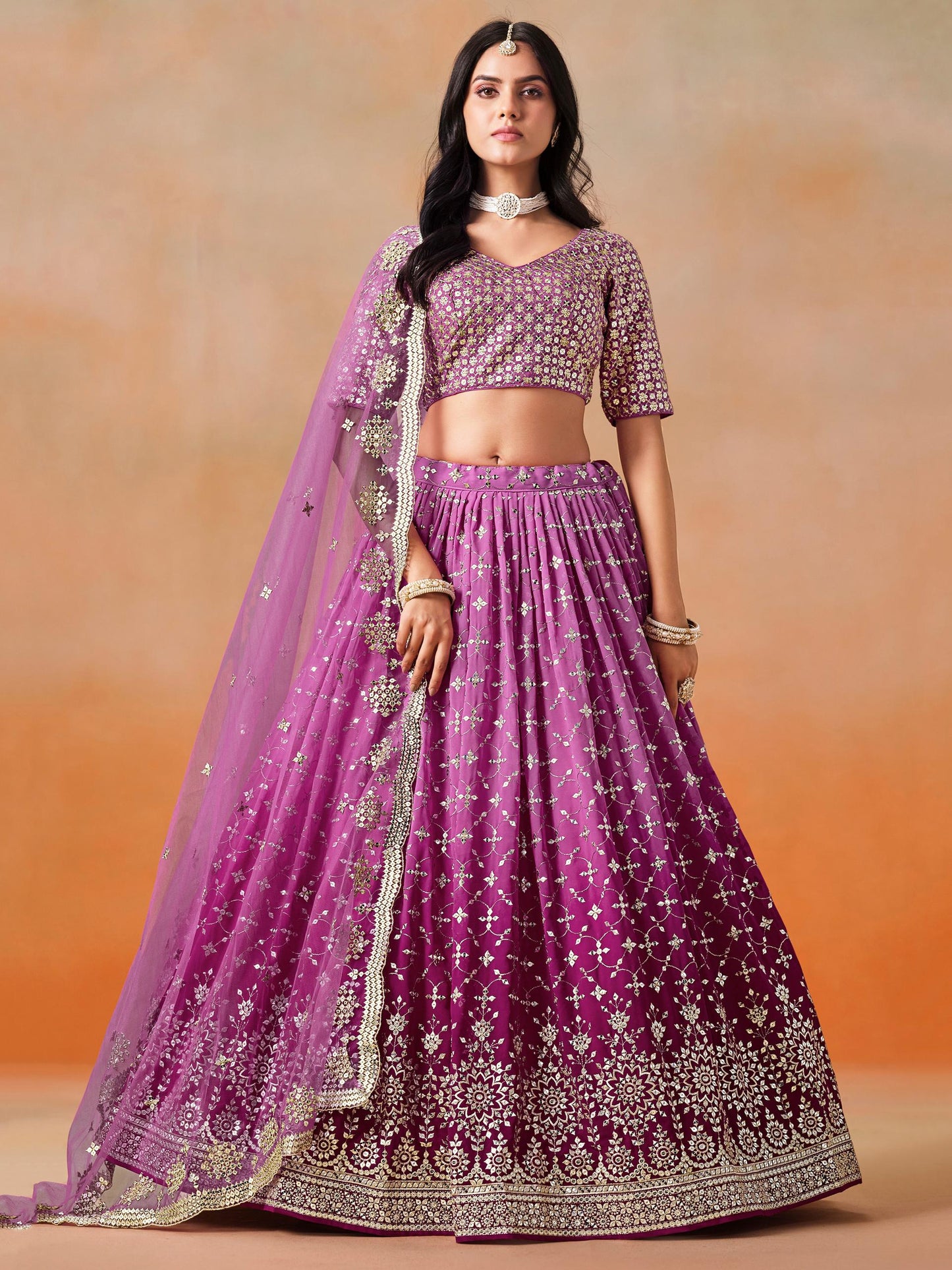 Meher Melody Georgette Lehenga