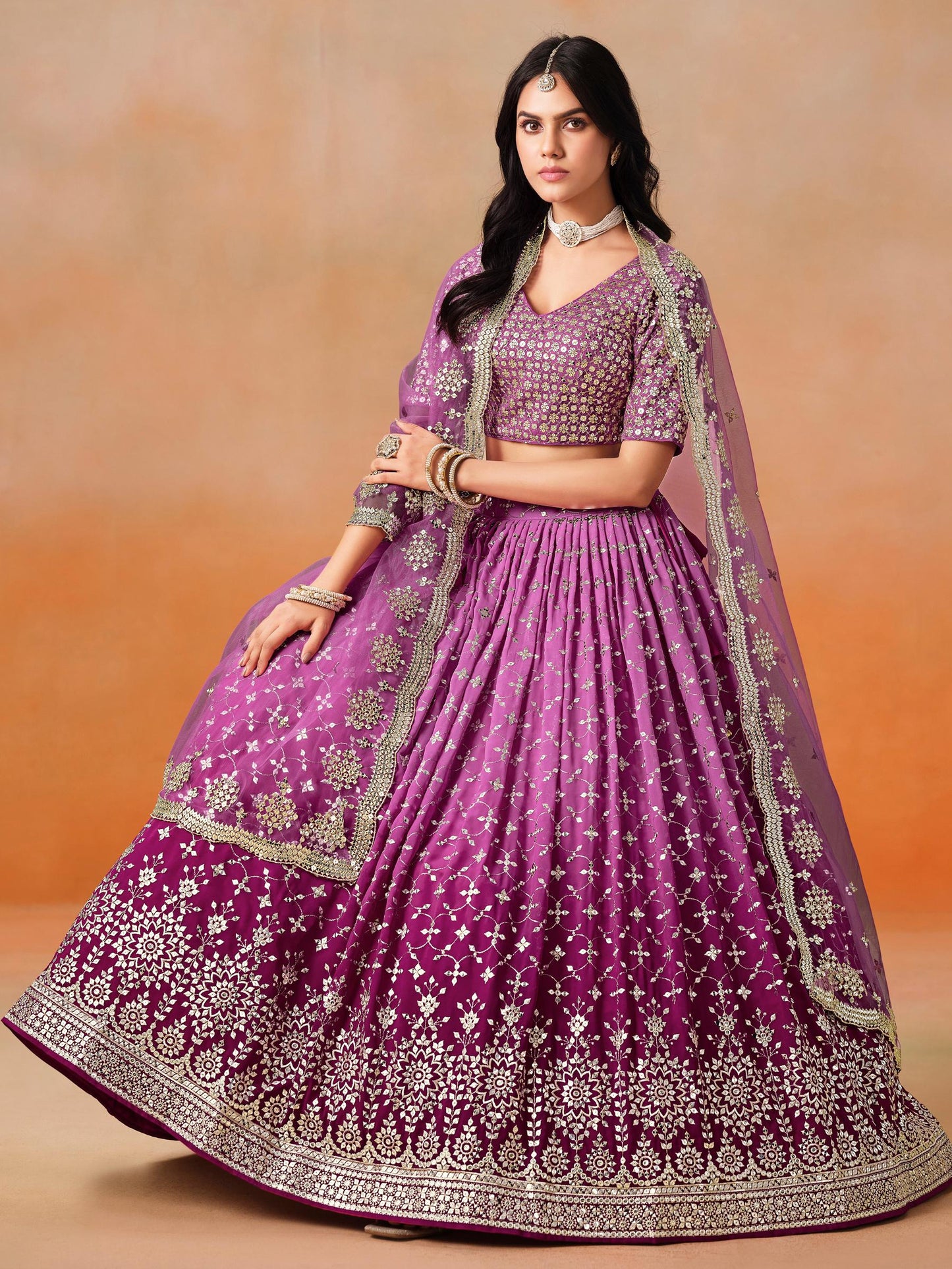 Meher Melody Georgette Lehenga