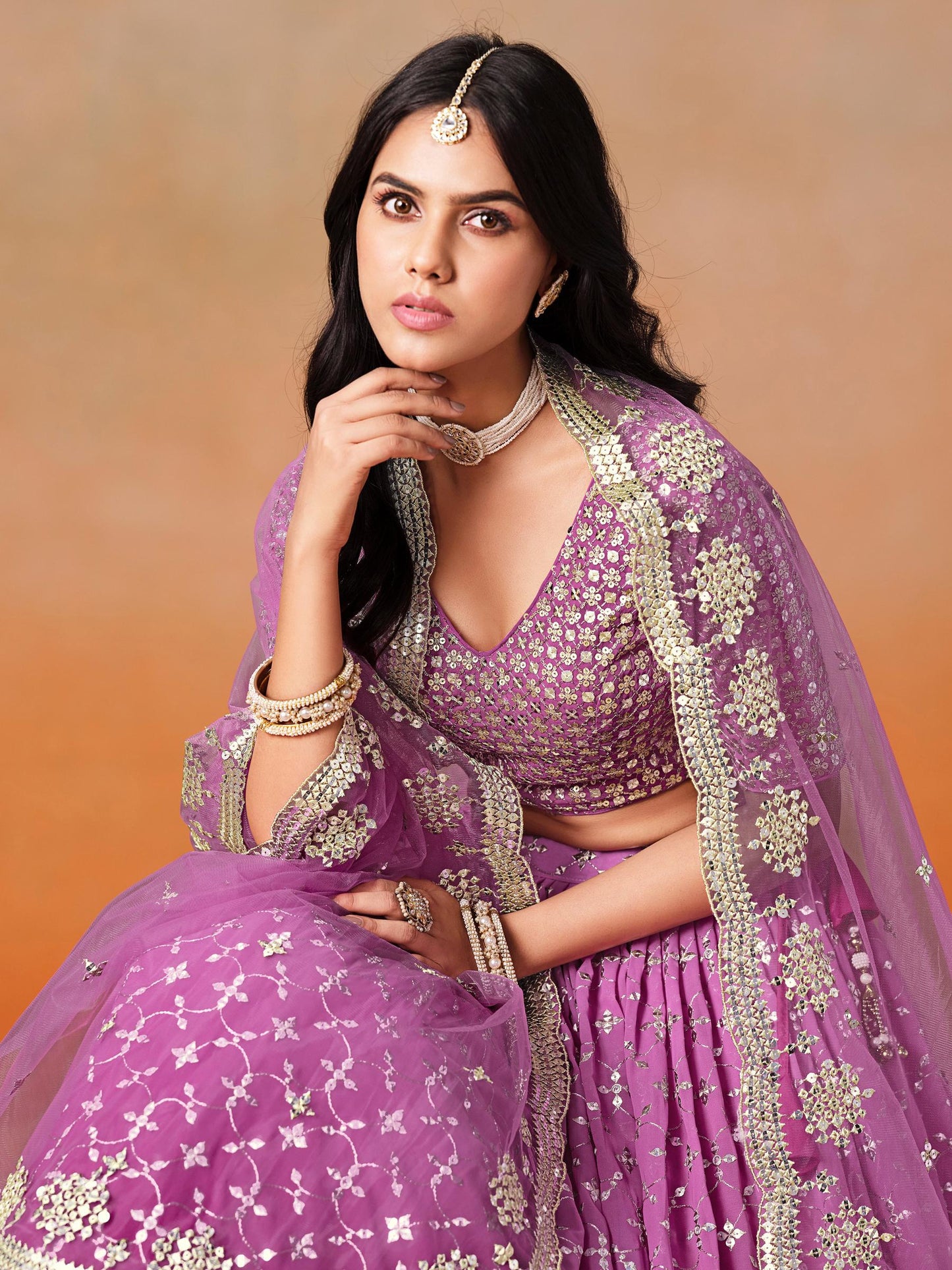 Meher Melody Georgette Lehenga