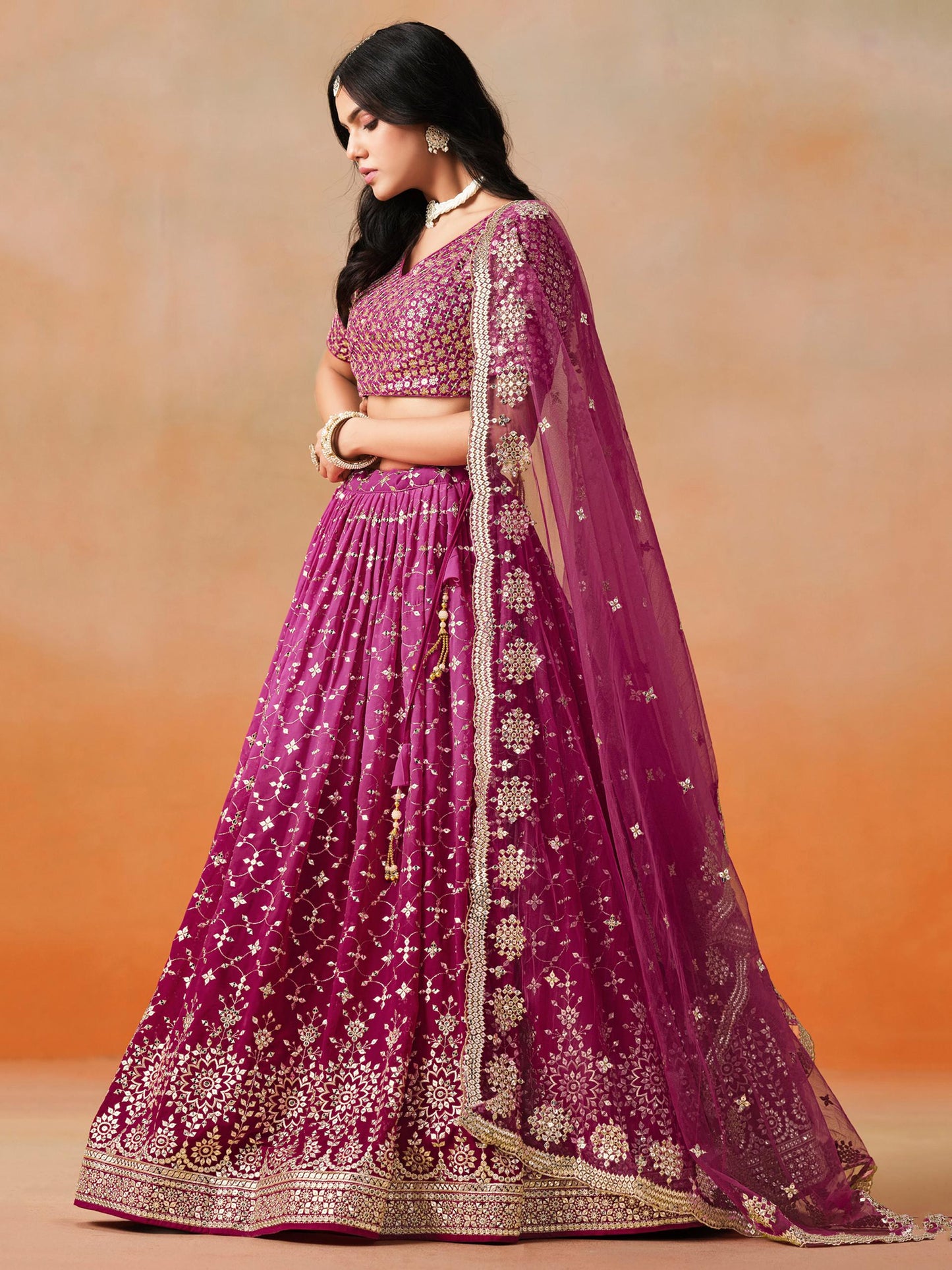 Meher Melody Georgette Lehenga