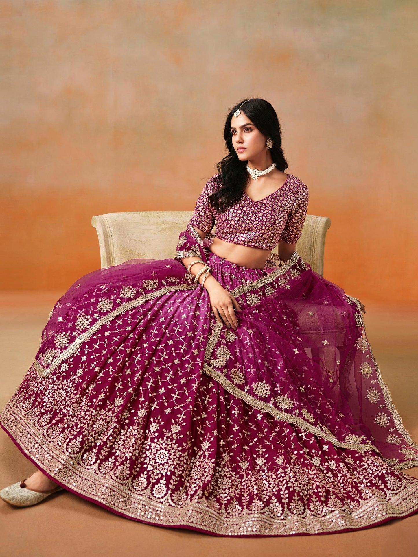 Meher Melody Georgette Lehenga