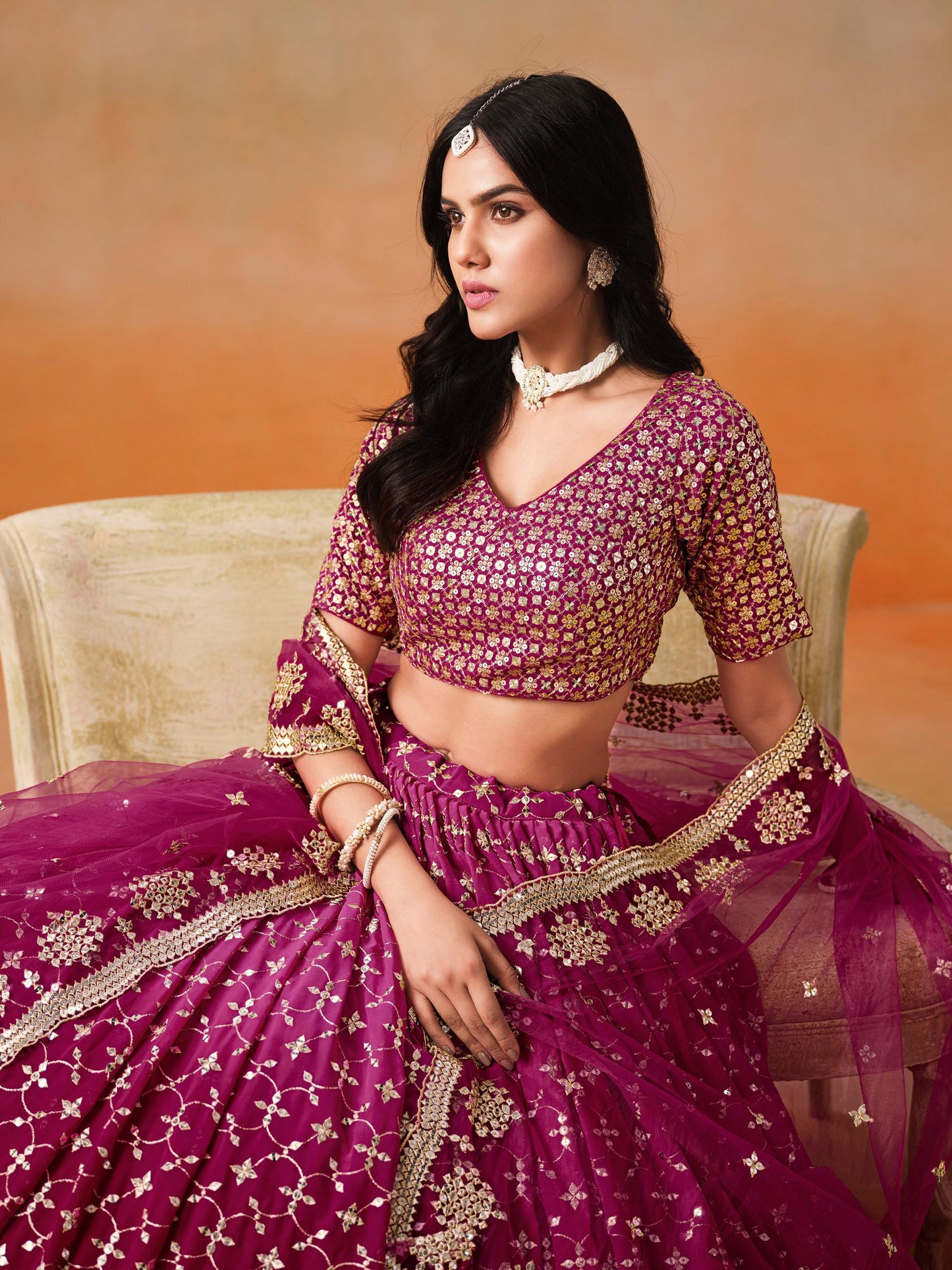 Meher Melody Georgette Lehenga