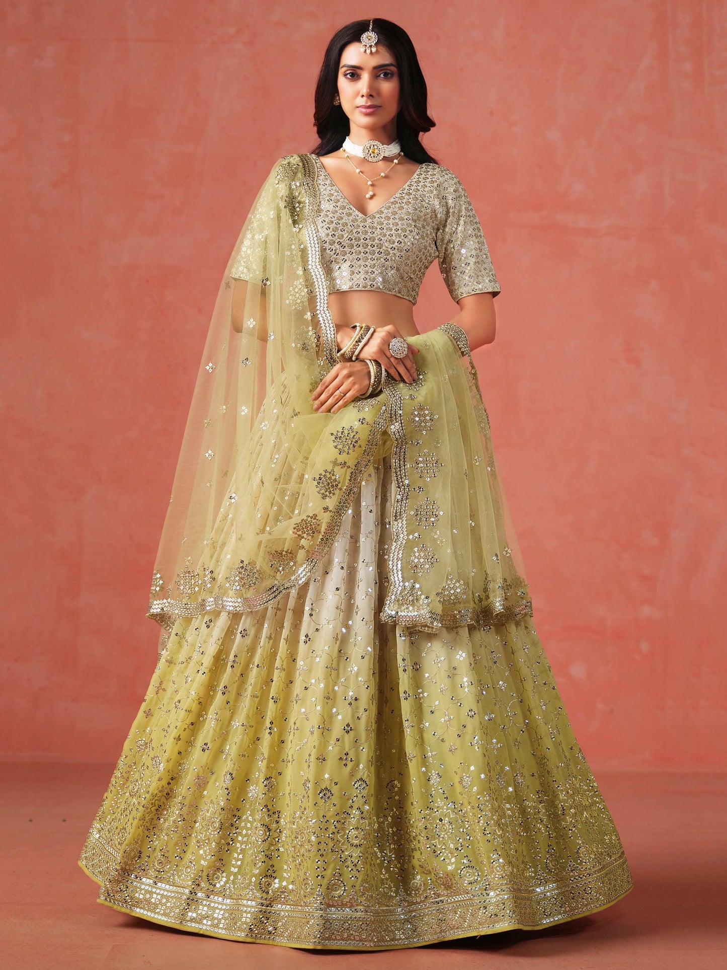 Meher Melody Georgette Lehenga