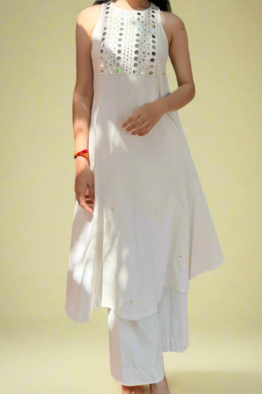 White Rose Cotton Coord Set