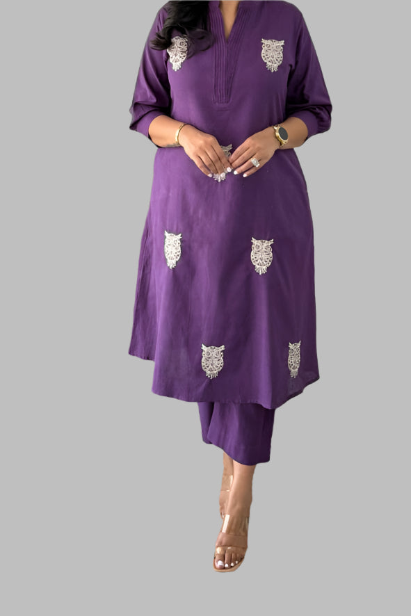 Owl World Cotton Coord Set