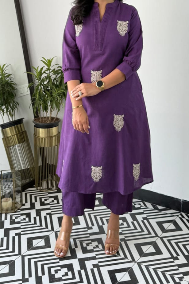 Owl World Cotton Coord Set