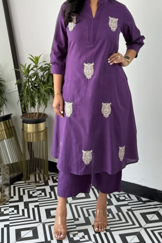 Owl World Cotton Coord Set