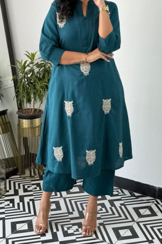 Owl World Cotton Coord Set