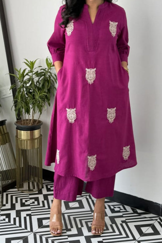 Owl World Cotton Coord Set