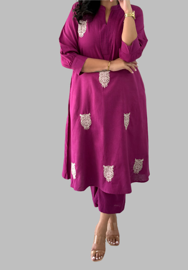 Owl World Cotton Coord Set