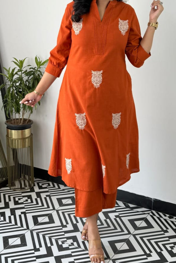 Owl World Cotton Coord Set