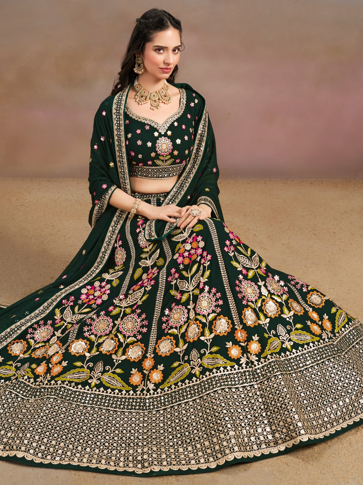 Devasena- The Ultimate Grace Of Georgette Lehenga