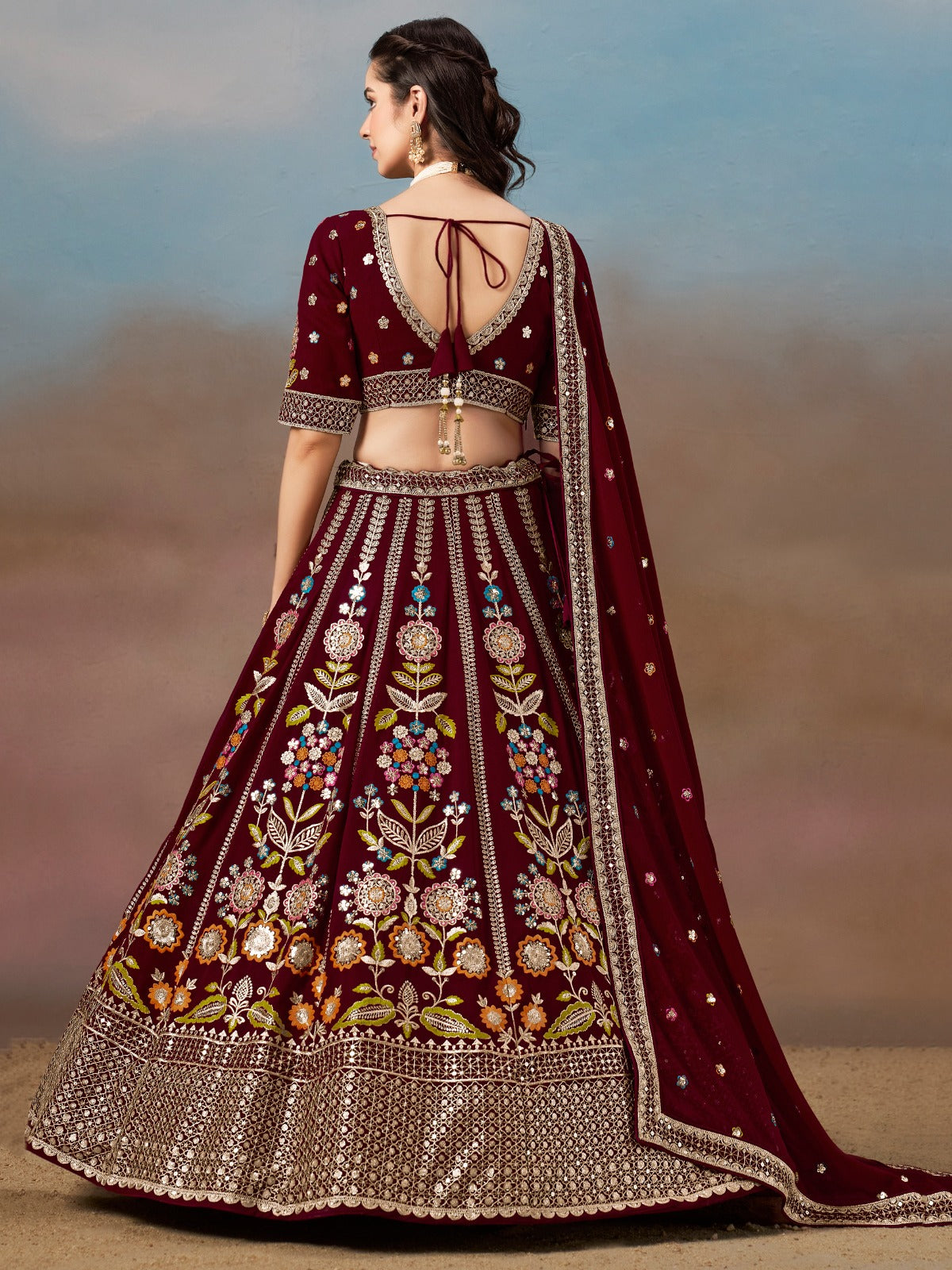 Devasena- The Ultimate Grace Of Georgette Lehenga