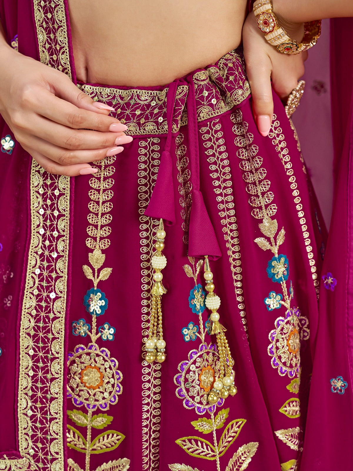 Devasena- The Ultimate Grace Of Georgette Lehenga