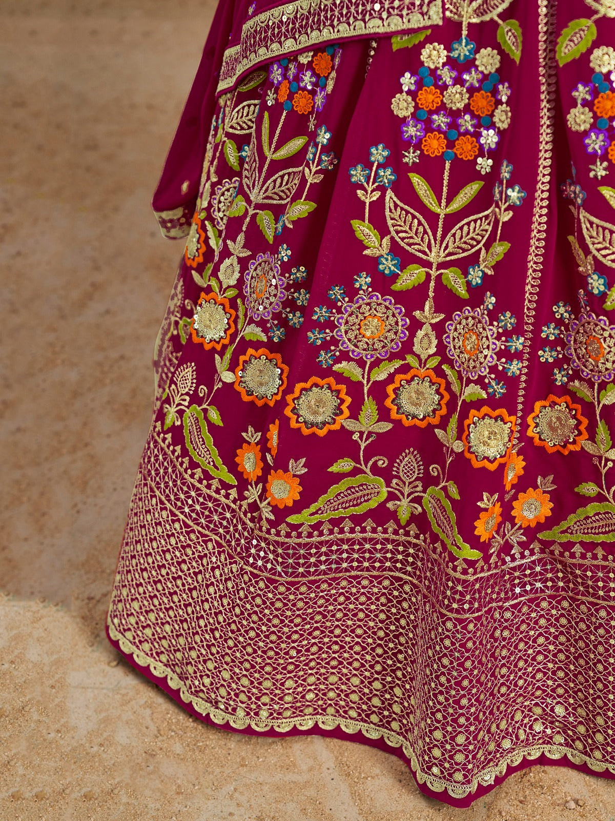 Devasena- The Ultimate Grace Of Georgette Lehenga
