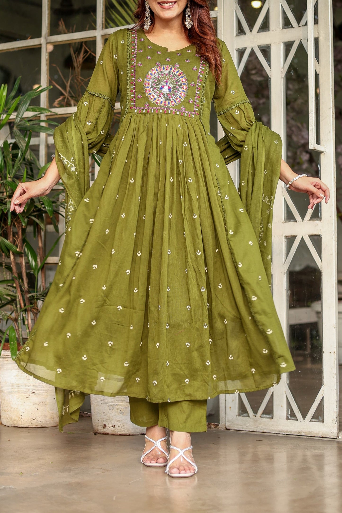 Reflecting On The Journey Cotton Kurti Set