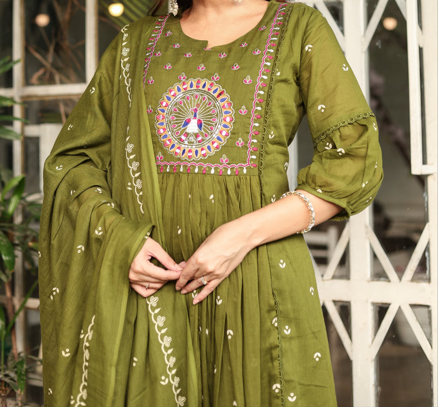 Reflecting On The Journey Cotton Kurti Set