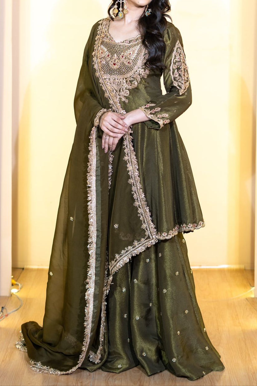 Hariyali Hues-Party Wear Suit Set