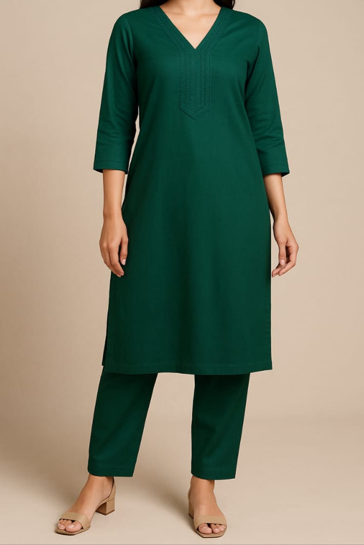 Green Vessels Cotton Coord Set