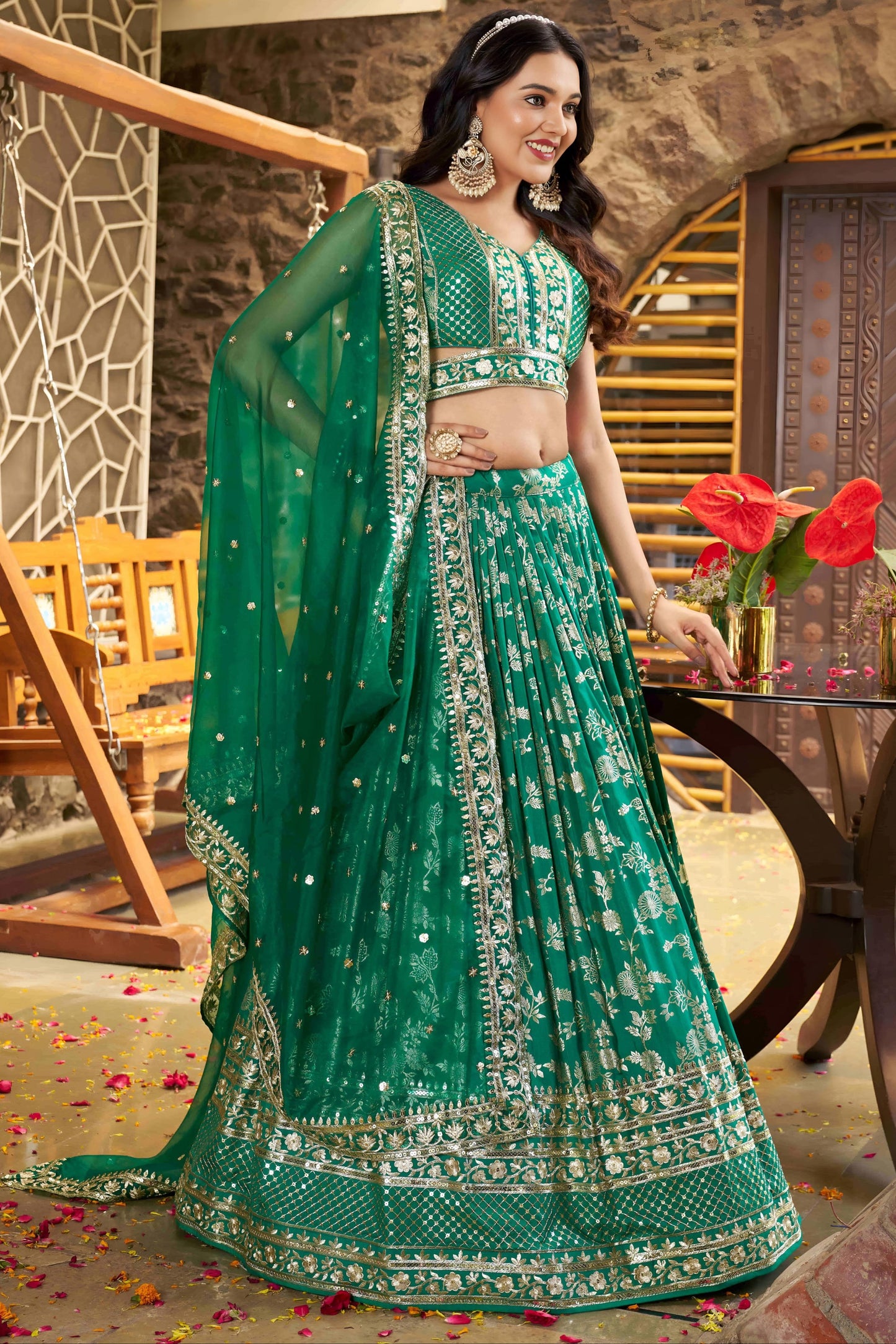 Desi Inspiration Designer Dola Silk Lehenga