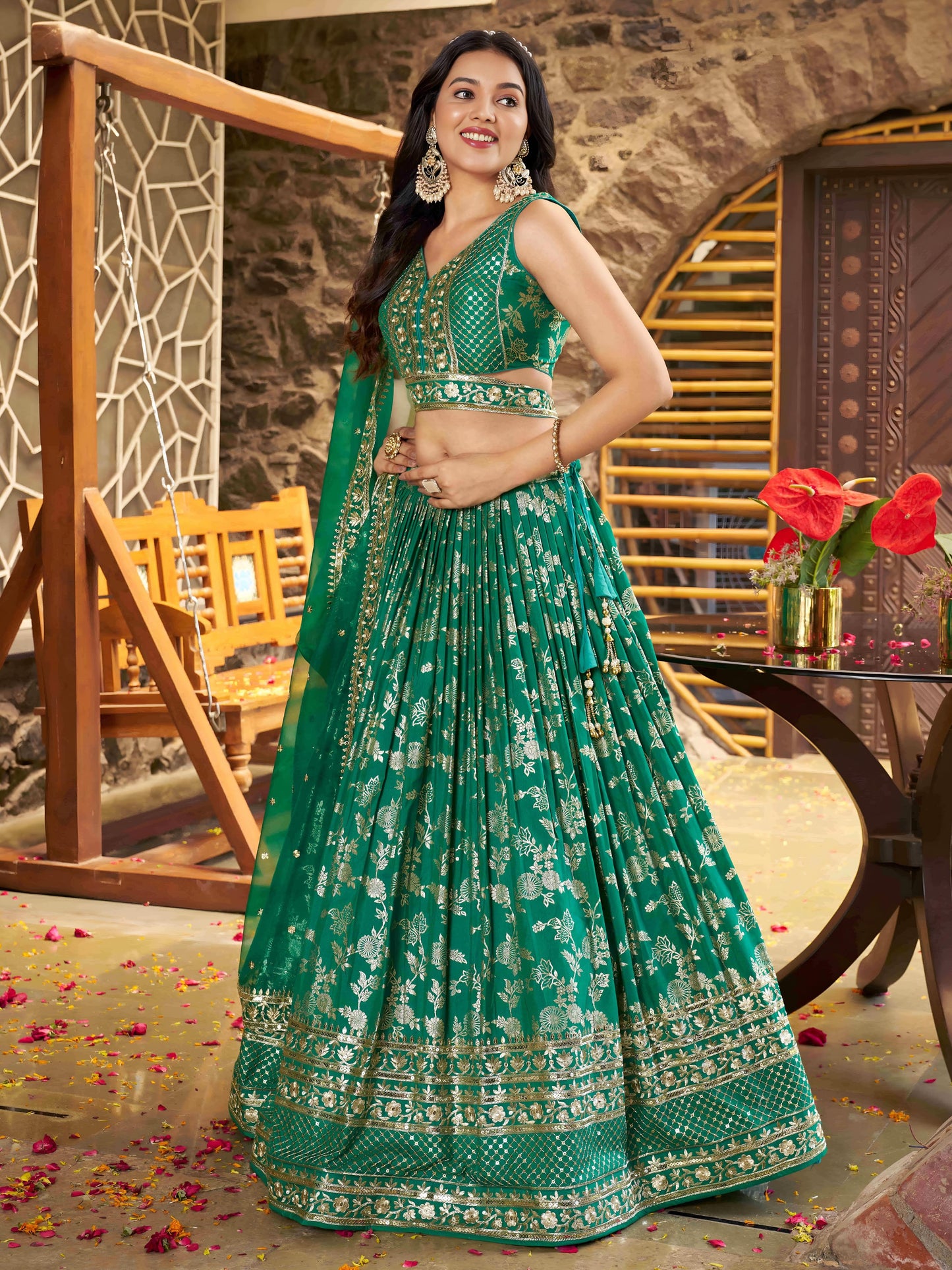Desi Inspiration Designer Dola Silk Lehenga