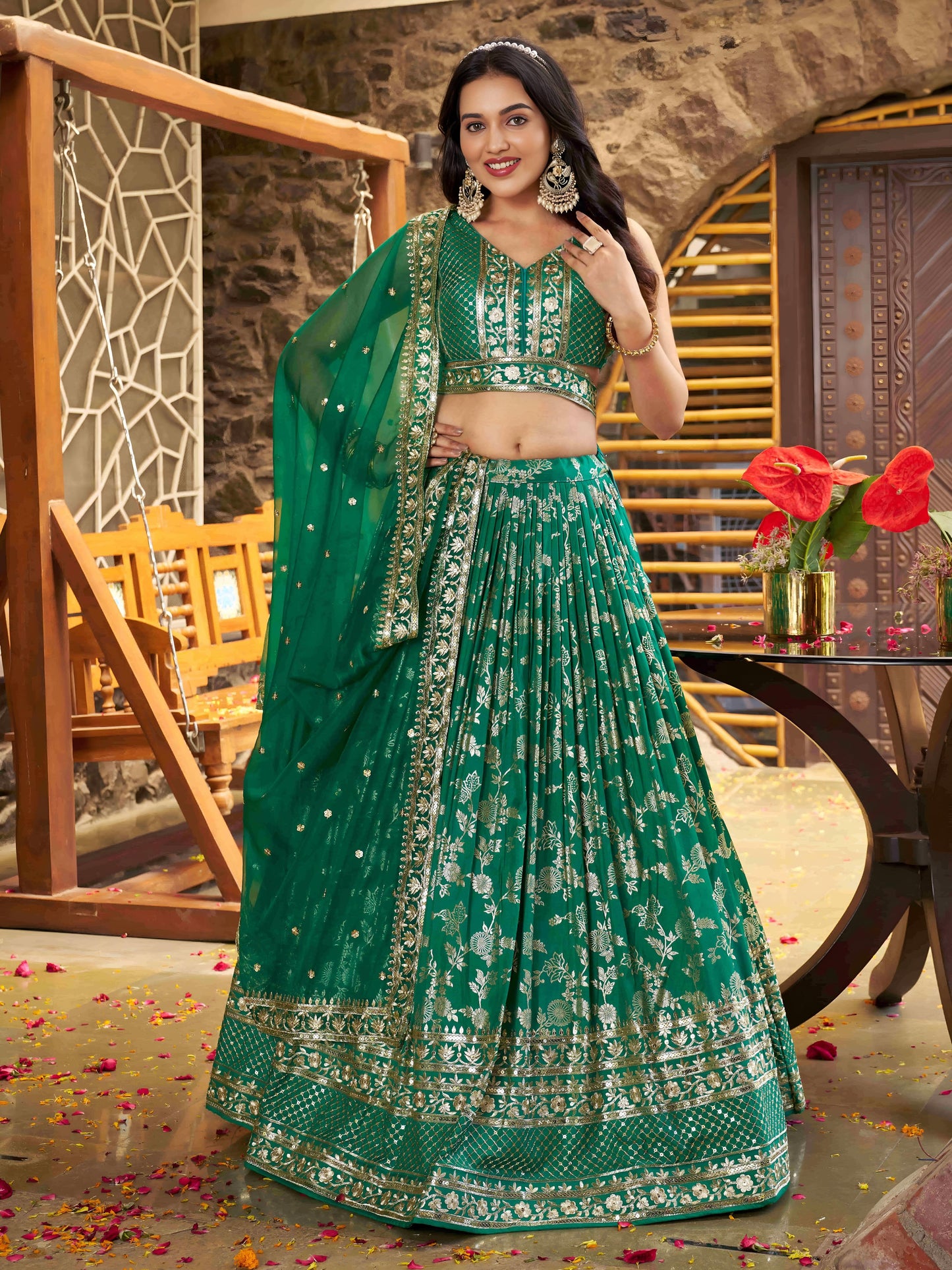 Desi Inspiration Designer Dola Silk Lehenga