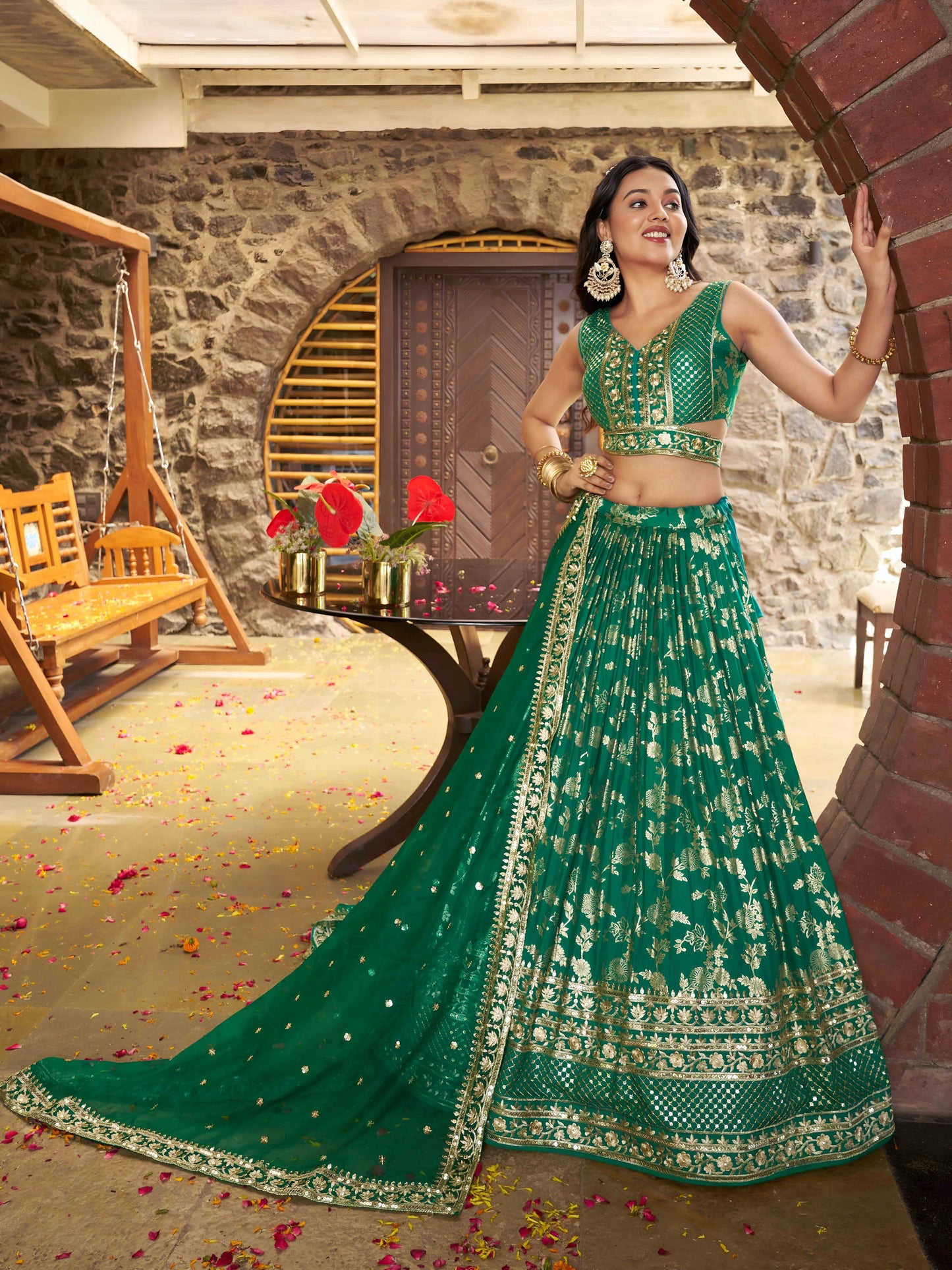Desi Inspiration Designer Dola Silk Lehenga