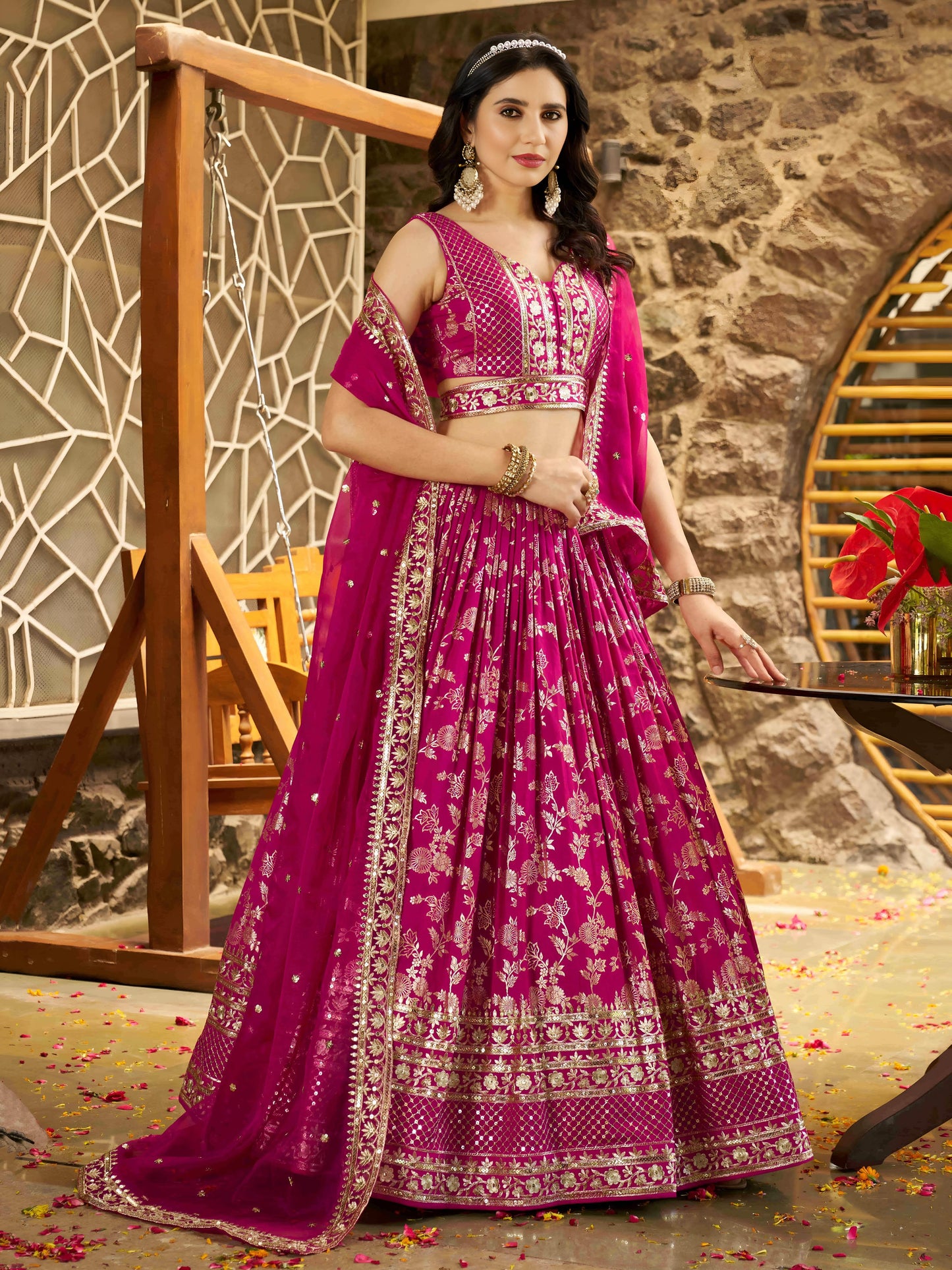 Desi Inspiration Designer Dola Silk Lehenga