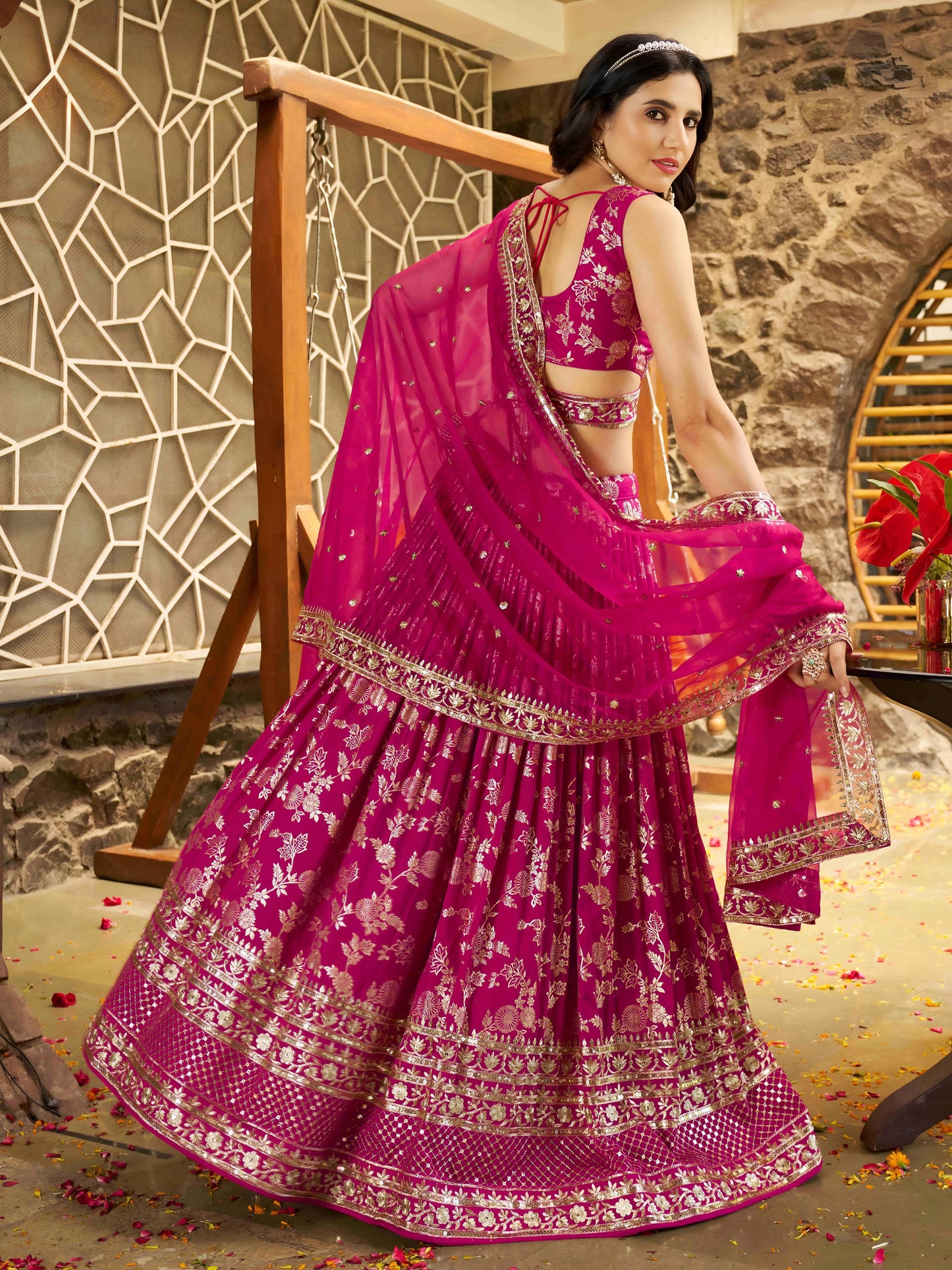 Desi Inspiration Designer Dola Silk Lehenga