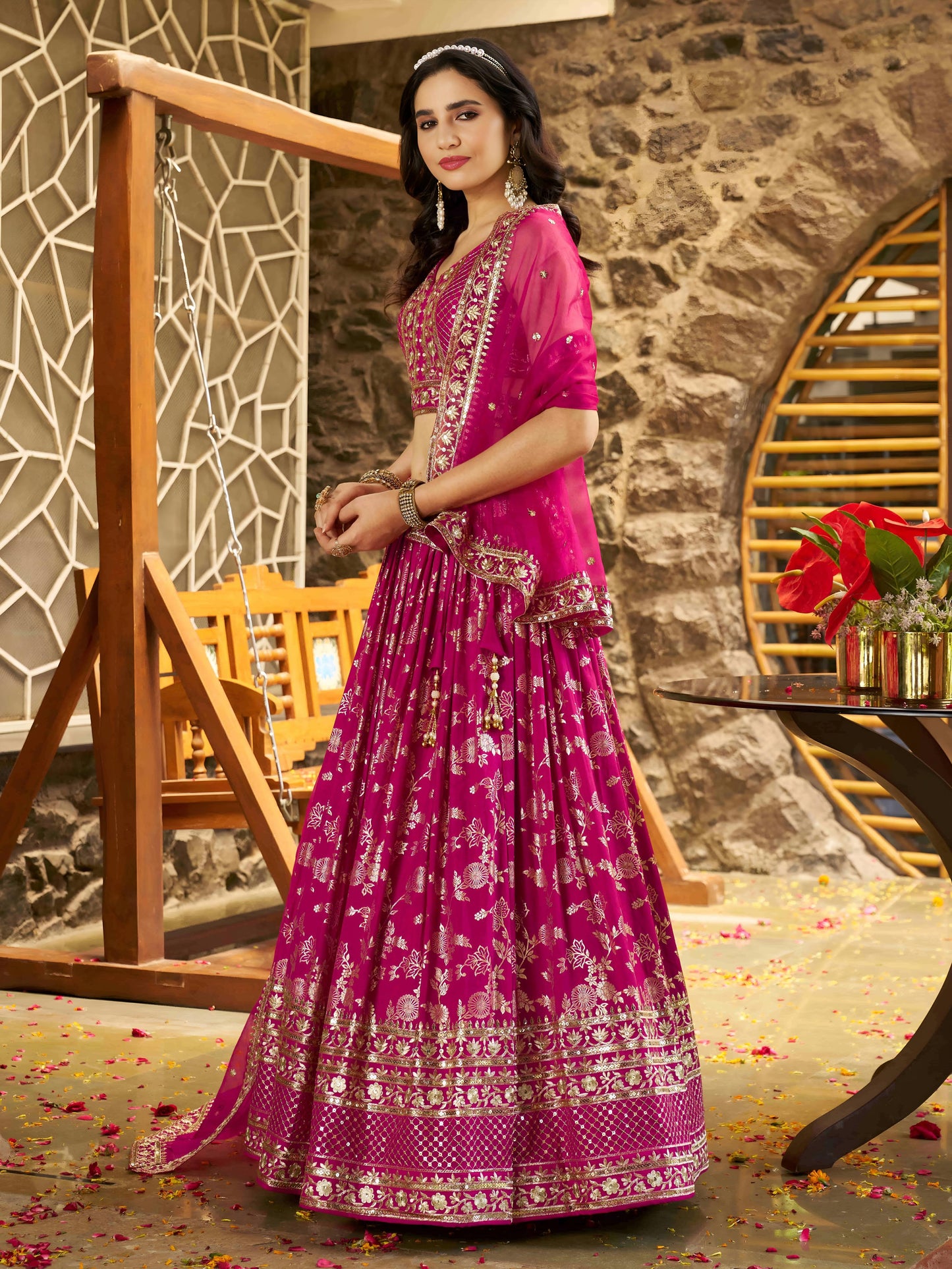 Desi Inspiration Designer Dola Silk Lehenga