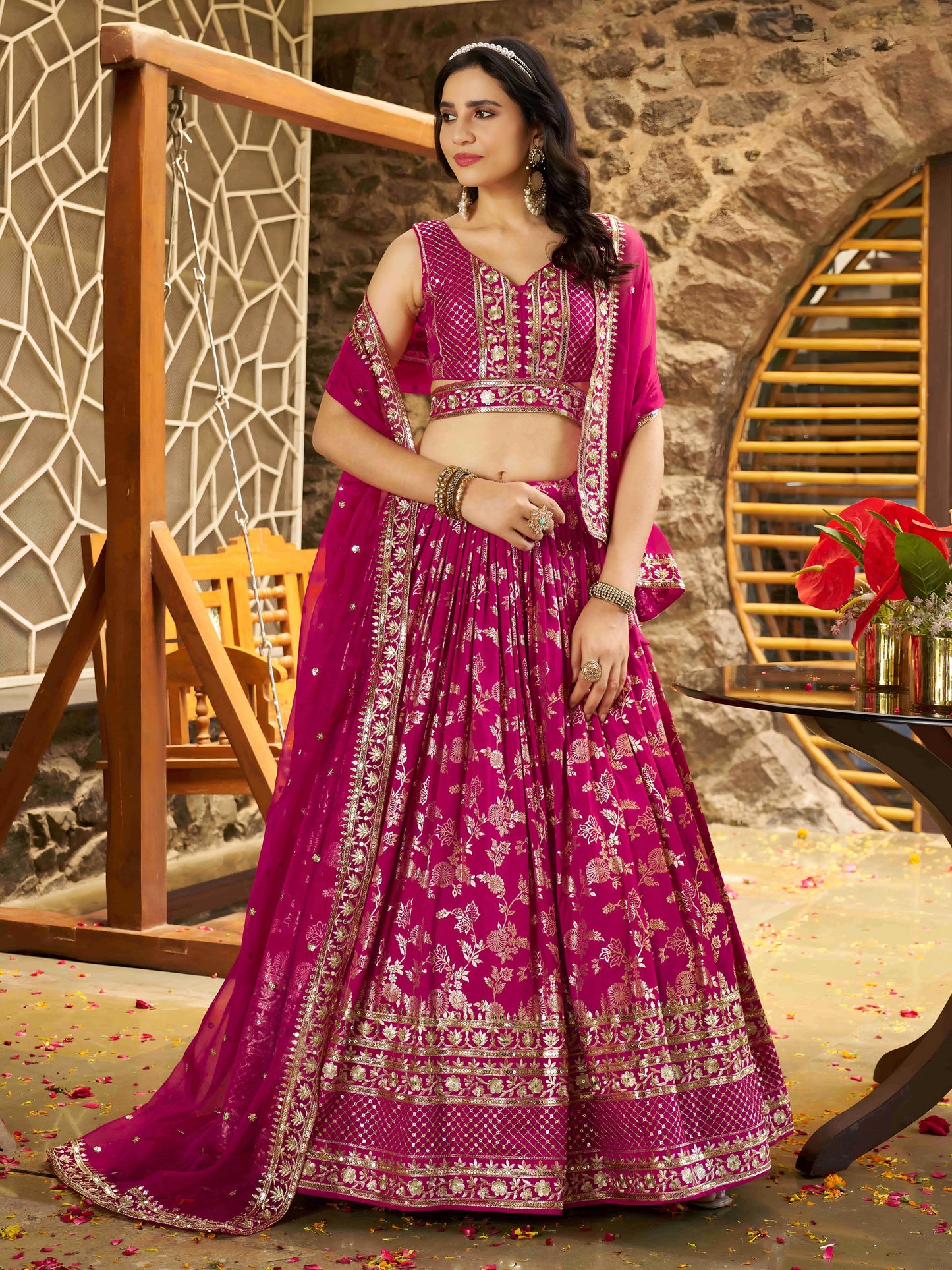 Desi Inspiration Designer Dola Silk Lehenga