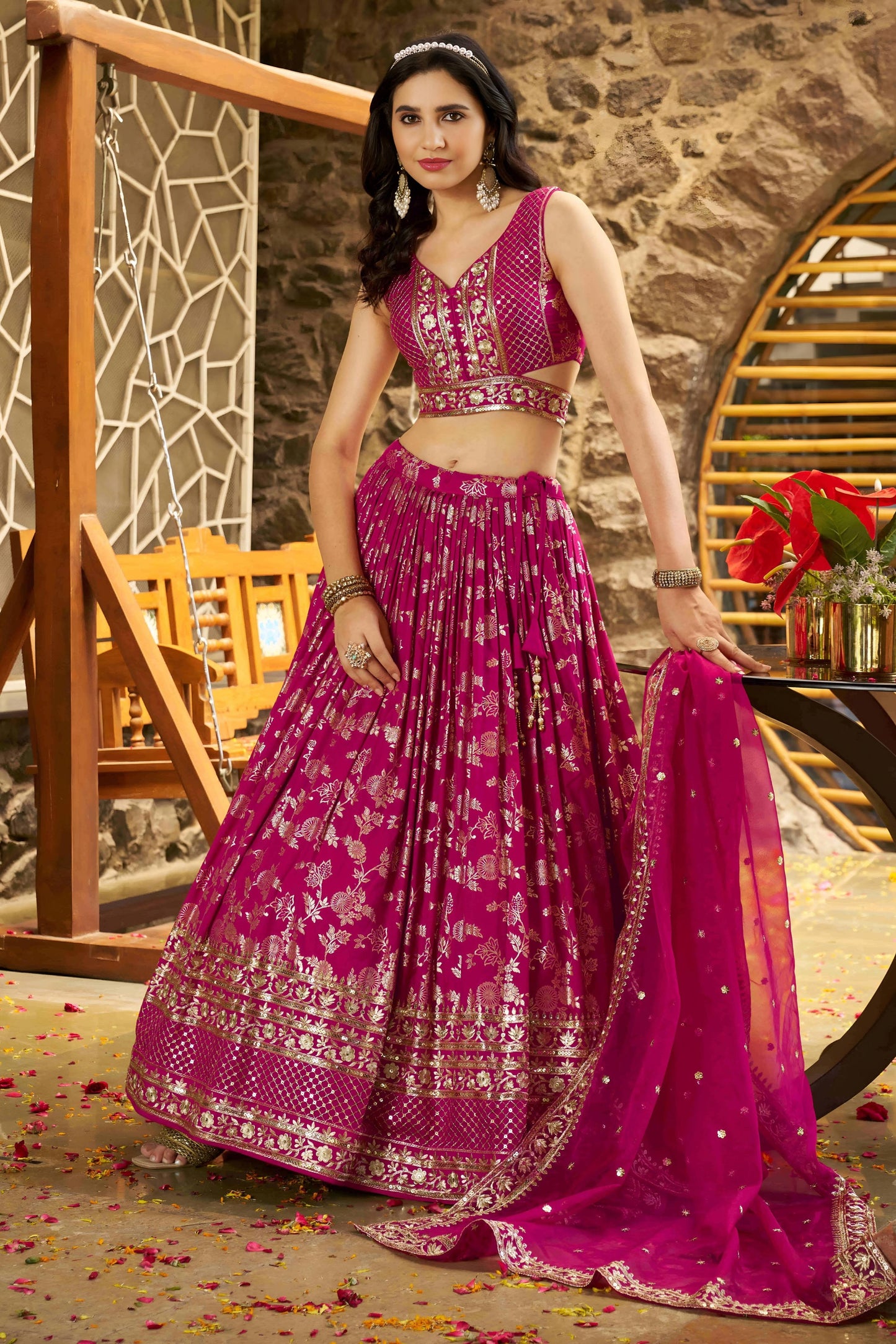 Desi Inspiration Designer Dola Silk Lehenga