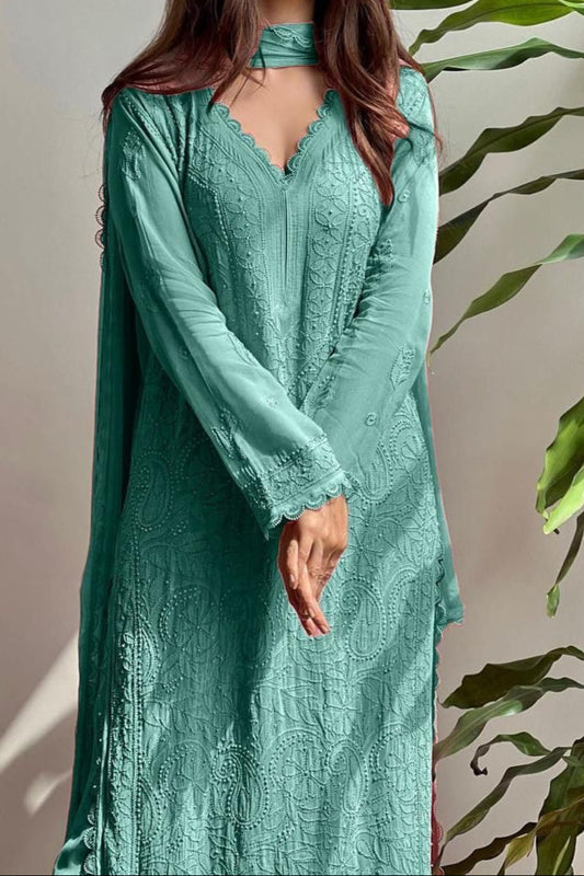 Breeze Bloom Georgette Kurti Set