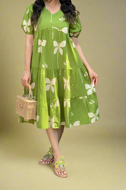 Jungle Jiva Cotton Midi Dress